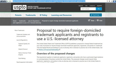 劍指中國？USPTO新規要求境外企業聘用美國商標律師申請美國商標